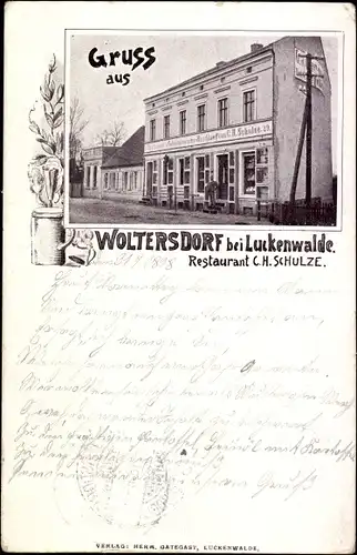 Ak Woltersdorf Nuthe Urstromtal Brandenburg, Restaurant, Außenansicht