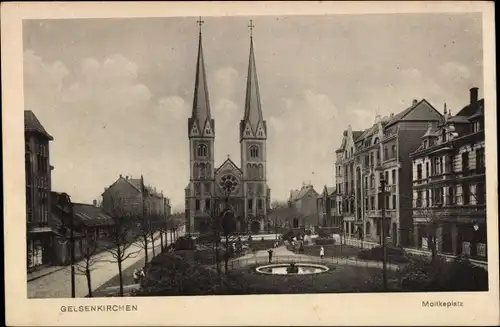 Ak Gelsenkirchen im Ruhrgebiet, Moltkeplatz