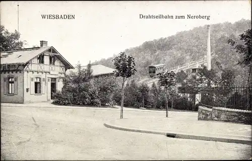 Ak Wiesbaden in Hessen, Drahtseilbahn, Neroberg