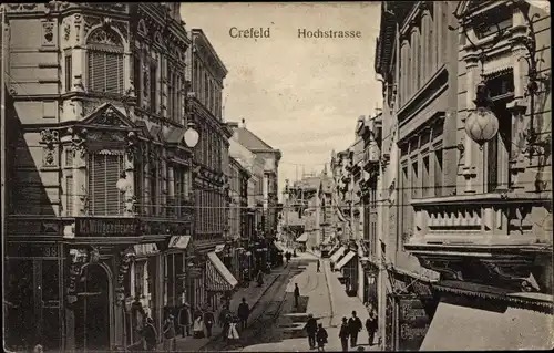Ak Krefeld am Niederrhein, Blick in die Hochstraße, M. Wittgensteiner