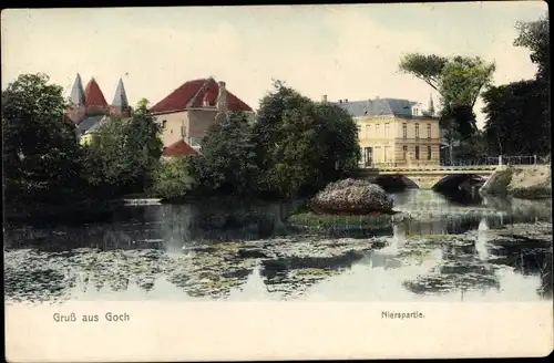 Ak Goch am Niederrhein, Partie an der Niers