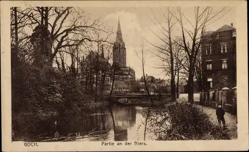 Ak Goch am Niederrhein, Partie an der Niers