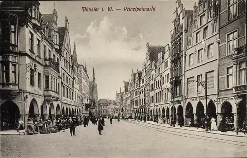 Ak Münster in Westfalen, Prinzipalmarkt, Geschäfte