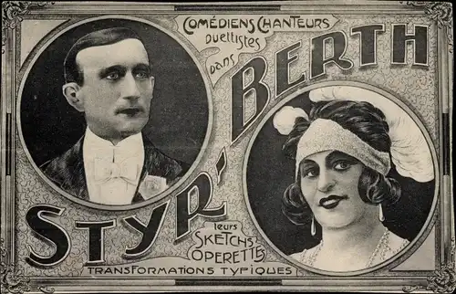 Ak Comediens Chanteurs Styr, Berth