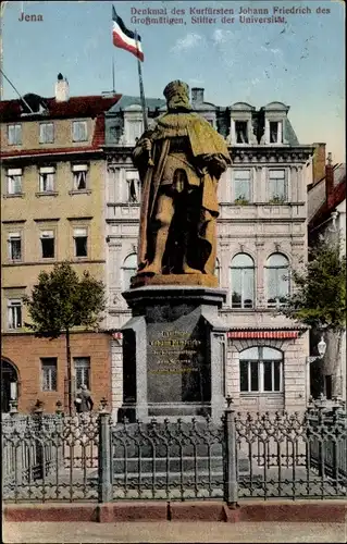 Ak Jena in Thüringen, Denkmal Kurfürst Johann Friedrich des Großmütigen, Stifter der Universität