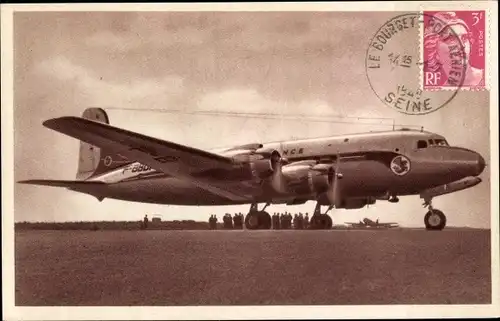 Ak Französisches Passagierflugzeug Douglas DC4, Air France