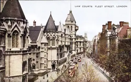 Ak London City England, Law Courts, Fleet Street