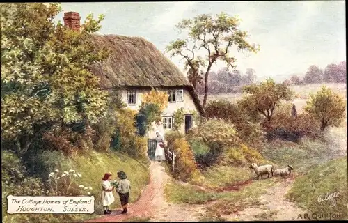 Künstler Ak Quinton, Houghton Sussex England, The Cottage Homes of England