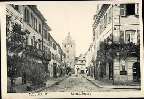 Ak Molsheim Bas Rhin, Rue de Forgerons, Schmiedgasse