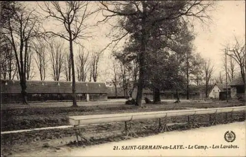 Ak Saint Germain en Laye Yvelines, Le Camp, Les Lavabos