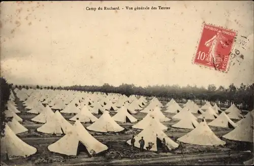 Ak Camp du Ruchard Indre et Loire, Vue generale des Tentes