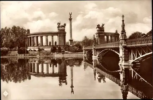 Ak Budapest Ungarn, Partie vom Stadtwäldchen, Varosligeti reszlet