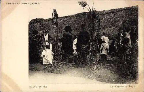 Ak Beyla Guinea, Le Marché, Einheimische auf dem Markt