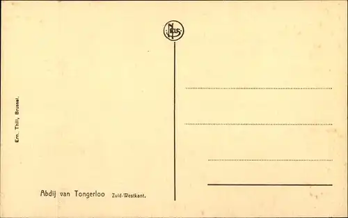 Ak Westerloo Westerlo Flandern Antwerpen, Abdij van Tongerloo, Zuid-Westkant, Ansicht über Fluß