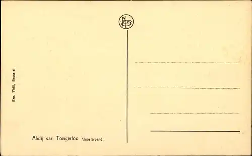 Ak Westerloo Westerlo Flandern Antwerpen, Abdij van Tongerloo, Klosterpand, Gang, gotische Fenster