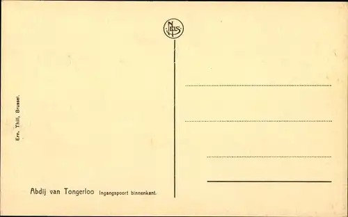 Ak Westerloo Westerlo Flandern Antwerpen, Abdij van Tongerloo, Ingangsport binnenkant, Tor