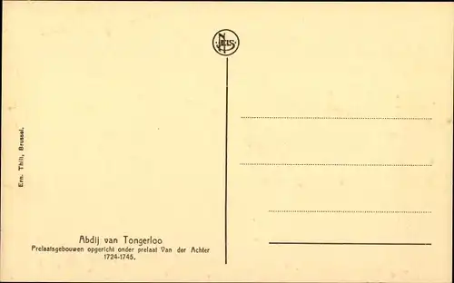 Ak Westerloo Westerlo Flandern Antwerpen, Abdij van Tongerloo, Prelaatsgebouwen