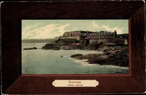 Ak Kanalinsel Guernsey, Castle Cornet, Meeransicht, Schloss