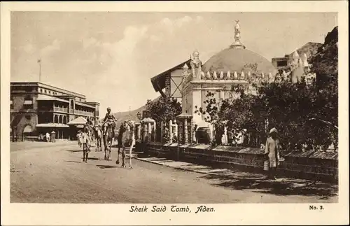 Ak Aden Jemen, Sheik Said Tomb, Kamele, Straßenszene