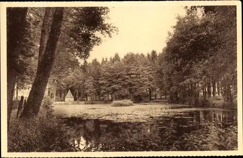Ak St Hubert Wallonien Luxemburg, La Fontaine et le Parc, See