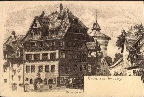 Künstler Ak Nürnberg in Mittelfranken Bayern, Dürer Haus