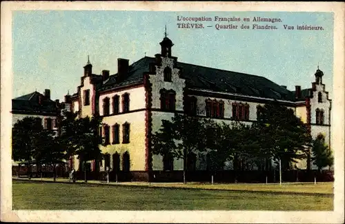 Ak Trier an der Mosel, Quartier des Flandres, Vue interieure