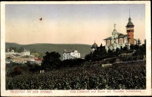 Ak Neustadt an der Haardt Neustadt an der Weinstraße, Villa Lieberich und Bauer, Haardter Schlößchen