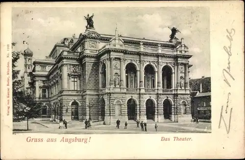 Ak Augsburg in Schwaben, Theater