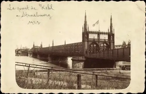Foto Ak Kehl am Rhein, Brücke