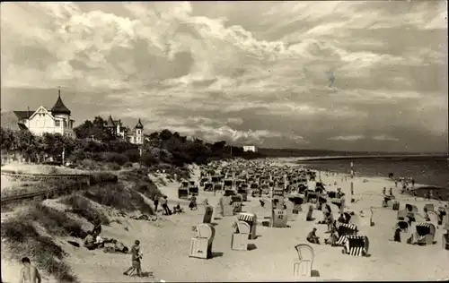 Ak Seebad Binz auf Rügen, Strandleben