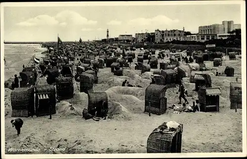 Ak Ostseebad Warnemünde Rostock, Strand