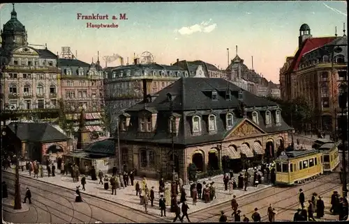 Ak Frankfurt am Main, Hauptwache, Straßenbahn