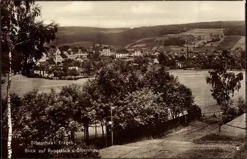 Ak Olbernhau im Erzgebirge, Blick auf Rungstock und Olbernhau