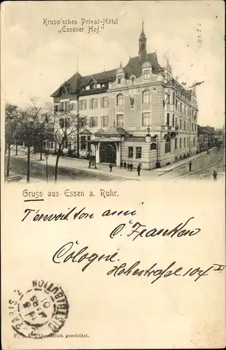 Ak Essen im Ruhrgebiet, Krupp'sches Privathotel Essener Hof