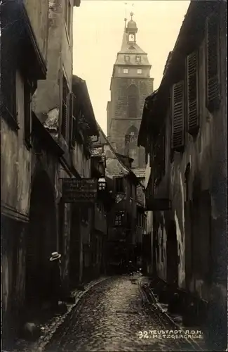 Foto Ak Neustadt an der Haardt Neustadt an der Weinstraße, Metzgergasse
