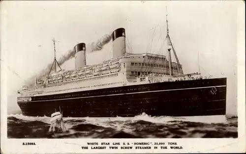 Ak Dampfer, Dampfschiff Homeric, White Star Line