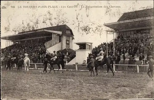 Ak Le Touquet Paris Plage Pas de Calais, Les Courses, La Presentation des Chevaux