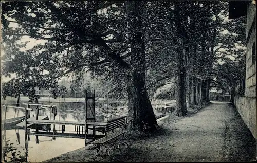 Ak Lindow in der Mark, Seepromenade am Klosterufer