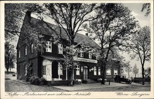 Ak Langern Werne Nordrhein Westfalen, Kaffee Restaurant zur schönen Aussicht, Inh. A. Hauschopp