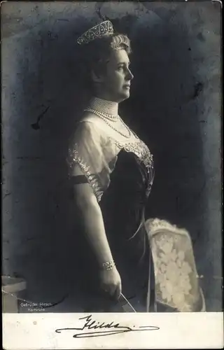 Ak Großherzogin Hilda von Baden, Portrait, Rotes Kreuz