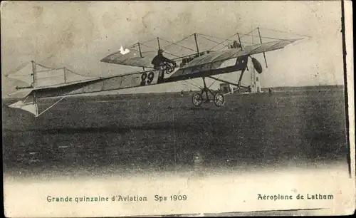 Ak Flugzeug, Grande quinzaine d'Aviation Spa 1909, Aeroplane de Latham