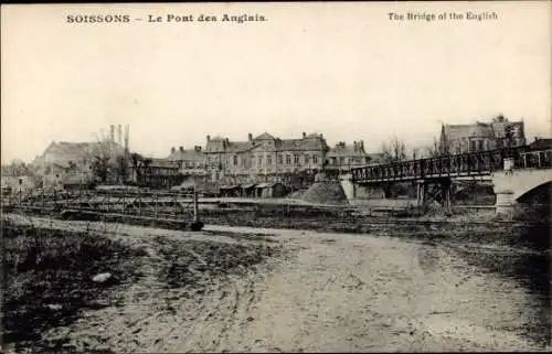 Ak Soissons Aisne, Le Pont de Anglais