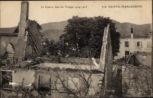 Ak Sainte Marguerite Vosges, Guerre dans les Vosges 1914-1915