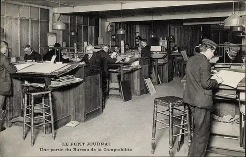 Ak Paris IX, Le Petit Journal, Une partie du Bureau de la Comptabilite