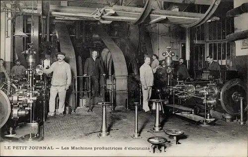 Ak Paris IX, Le Petit Journal, Les Machines productrices d'electricite