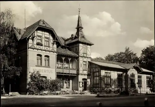Ak Erfurt in Thüringen, Gasthof Hubertus, Fachwerkhaus