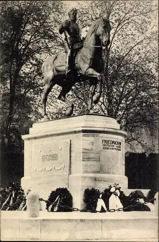 Ak Aachen in Nordrhein Westfalen, Kaiser Friedrich-Denkmal in der Heinrichs-Allee