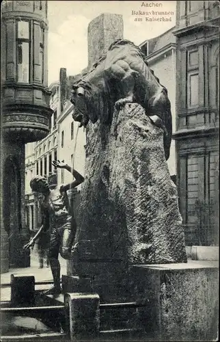 Ak Aachen in Nordrhein Westfalen, Bakauvbrunnen am Kaiserbad