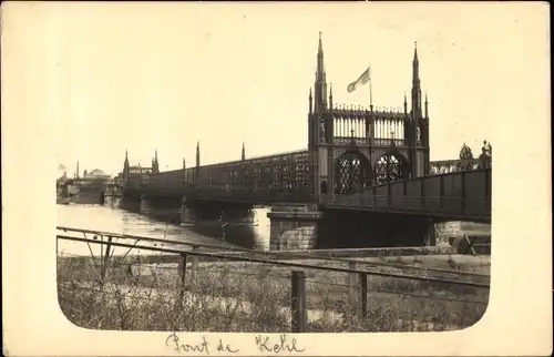 Foto Ak Kehl am Rhein, Brücke