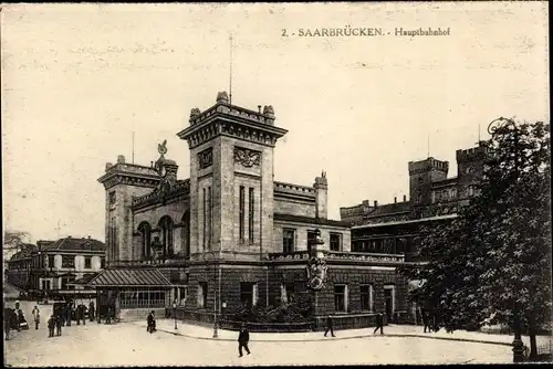 Ak Saarbrücken im Saarland, Hauptbahnhof